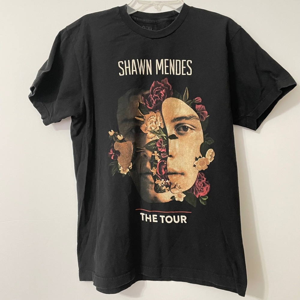Shawn Mendes The‎ Tour Black Graphic T Shirt Men's Size Medium